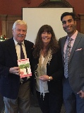 Stress Less More Success Authors, Lyn and Graham Whiteman receiving a Book award in London UK